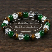 Relaxing Success Enhancing Prosperity & Abundance Beaded Stretch Unisex Bracelet (Pack of 2)