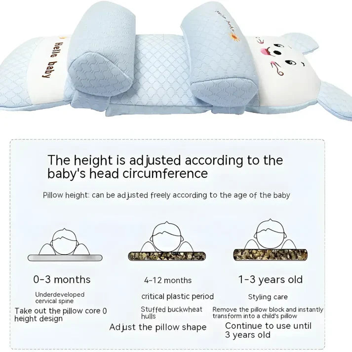 🪶Soft & Comfortable Baby Head Shaping Pillow - Ergonomic 360° Head & Neck Support🤱🏻